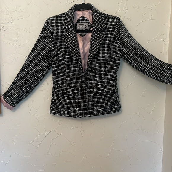 B & W Tweed-Style Jacket by Rave, Sz M - Picture 5 of 16